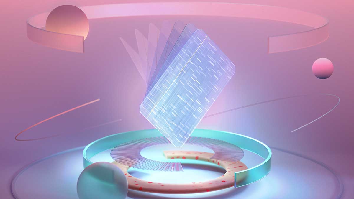 Анимированный 3D-дизайн для финтех-концепции